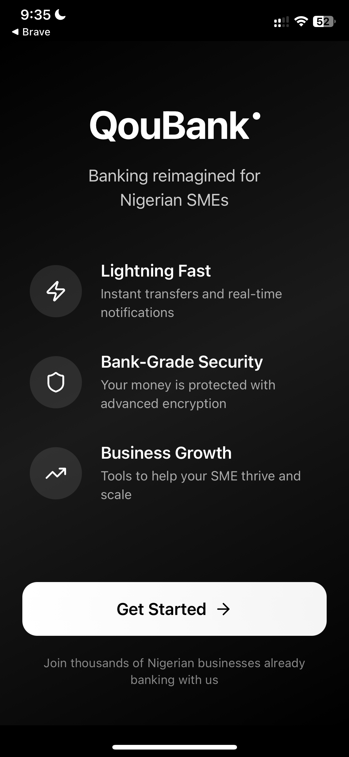 QouBank Mobile App - Screenshot 1
